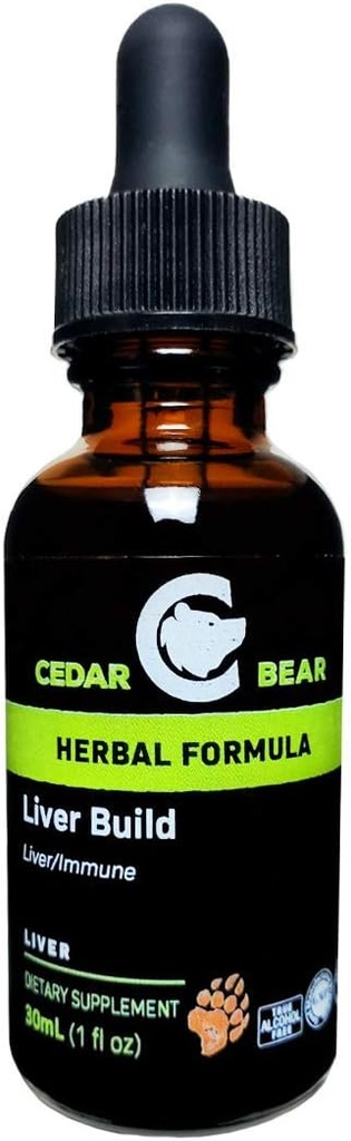 Cedar Bear Liver Membangun Suplemen Herbal Cair Yang membantu Strengthen Liver dan kandung kemih Fungsi 1 Fl Oz