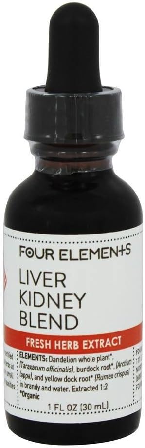 Liver Kidney Blend Herbal Tincture Empat Elemen Organik Herbal 1 oz Liquid