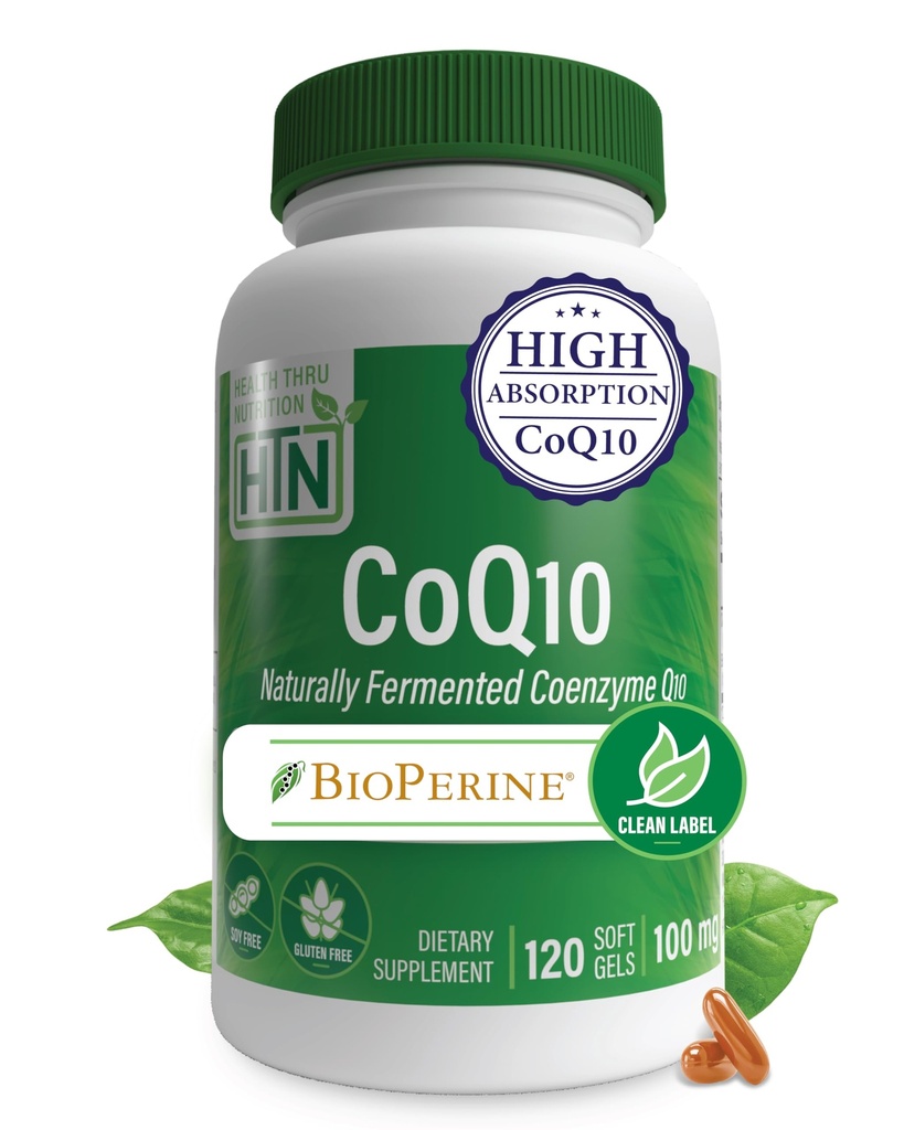 Pembekuan Kesehatan KoQ-10 100mg dengan BioPerine 120 Softgeels 124; Penyerangan Tinggi Suram Ually Fermentasi USES Tingkat Koenzim Q10 Tambahan 124; Pihak Ke-3 Diuji 124; Dukungan Kesehatan Jantung dan Energi