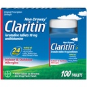 Claritin Allergy Medicine for Adules, 24- Hour Non-Drowsy Loratadine 10mg pills, Antihistamin, 100 tablet