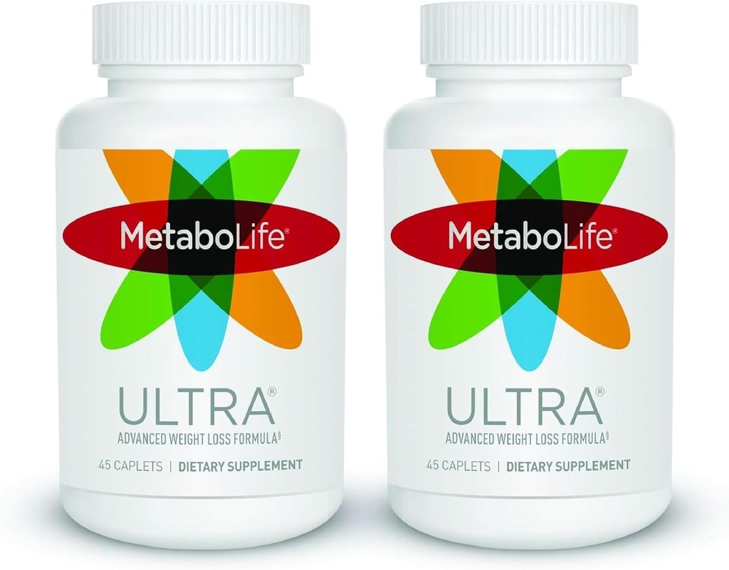 Twinlab MetaboLife Ultra - Tambahan Dietary - Tambahan Kelaparan untuk Perempuan & Pria - 800 mg, 45 Caplets - 2 Pack