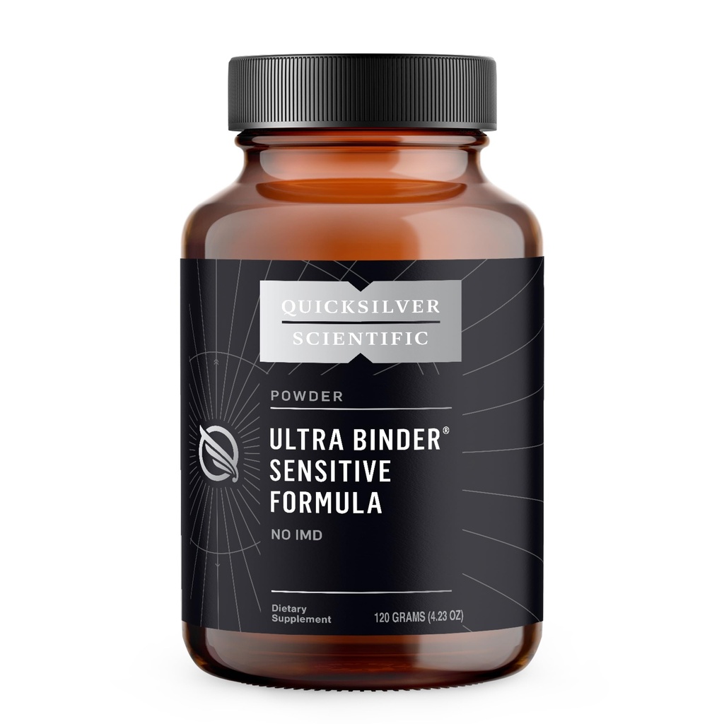 Quicksilver Scientific Ultra Binder Sensitive Formula-Gut Health Supplement with Activated Arang, Bentonite Clay - Cleansing Supder (120g)