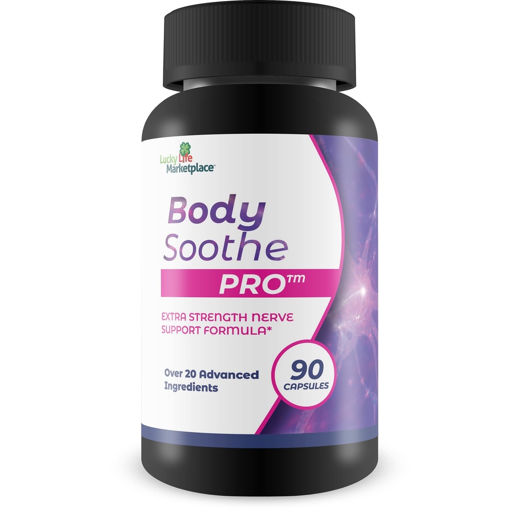 Body Soothe Pro - Neuropathy Nerve Formula Extra - Natural Herbal Nerve Support for Neuropathy, Improved Circulation, & Reduced Oxidative Stress - Bonus Antioksidant Aid