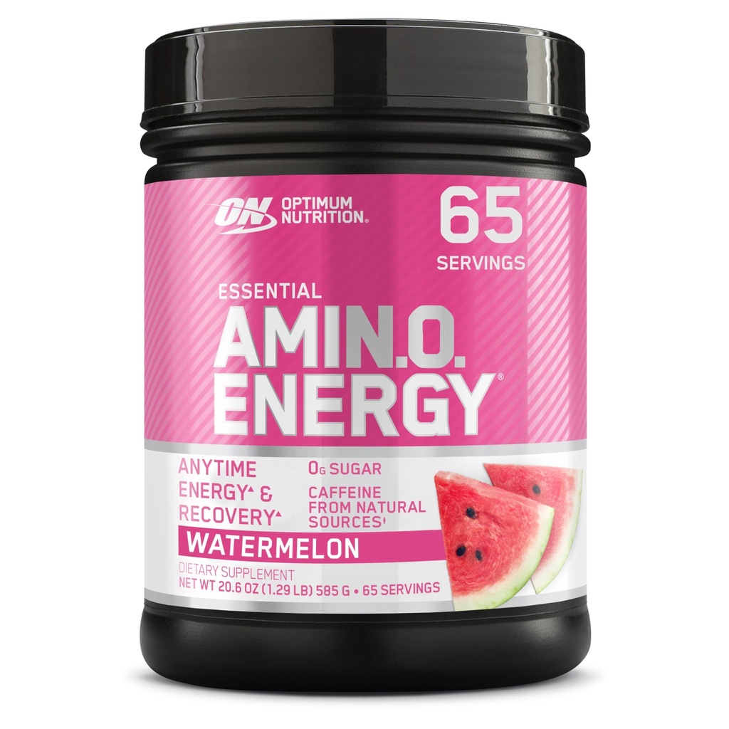 Optimum Nutrition Amino Energy - Pre Workout with Green Tea, BCAA, Acids, Keto Friendly, Green Coffee Extract, Energy Powder - Watermelon, 65 Servings (Packaging May Vary)