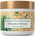 Green Leaf Commitals Manuka Honey Eczema Cream Moisturizing Lotion Frasion Free for Psoriasis Relief - Itchy, Dry Skin Olezes Moisturizer - Body & Face Cream