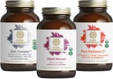 PURE SYNERGY Immune Support Bundle 124. Organic Vitamin C Suplemen 124; Zinc Suplemen Terbuat dengan Whole Foods 124; Rapid Herbal Formula dengan Echinacea Ektract 124; Non-GMO dan Organic Ingrediers