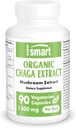 SuperSmart Organic Chaga Extract 1500mg per day (High Power) - Wild & Hand Pick Chaga Mushroom Supplement; Non-GMO & Gluten Free - 90 Vegetarian Capsules