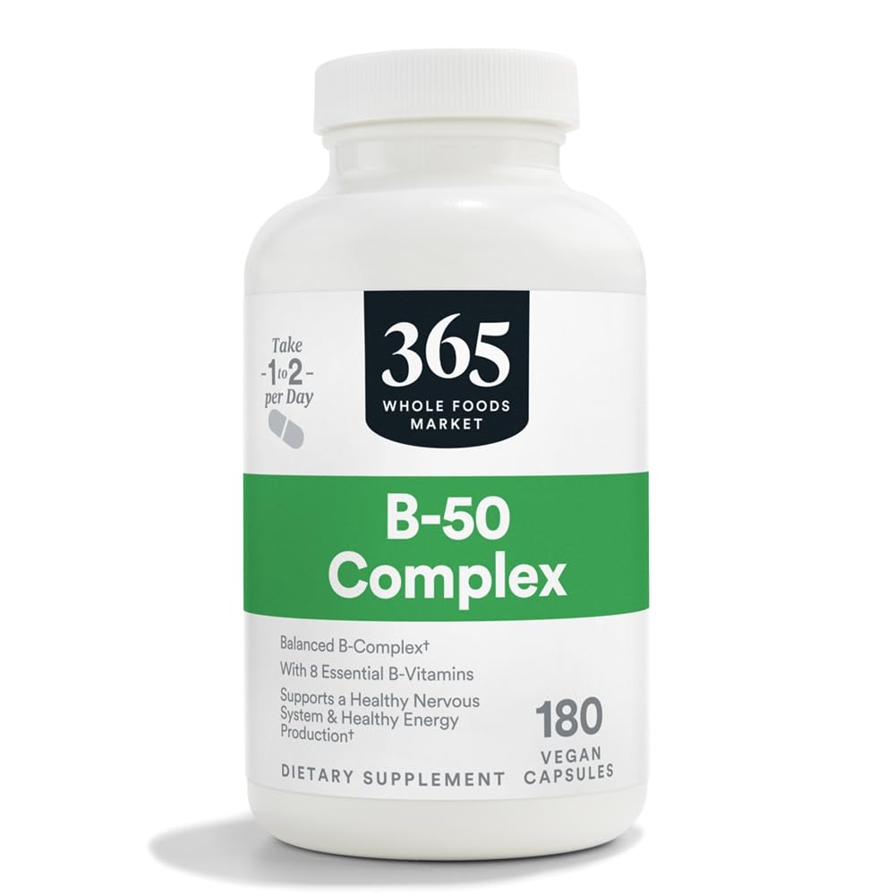 365 oleh Whole Foods Market, Vitamin B-50 Kompleks, Vegan, 180 Kapsul