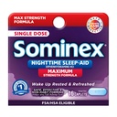 Sominex Nighttime Sleep-Aid Tablet, Maximum Power Formula, Single Dose, Asported, 16 Count