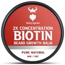 Beard Balm for Men & conditioning Beard Wax - Dibuat dengan Castor Oil Natural and Organic Ingregents - Hidrates & Thickens Factory Growth - 2 Ounce Tin (Vanilla)