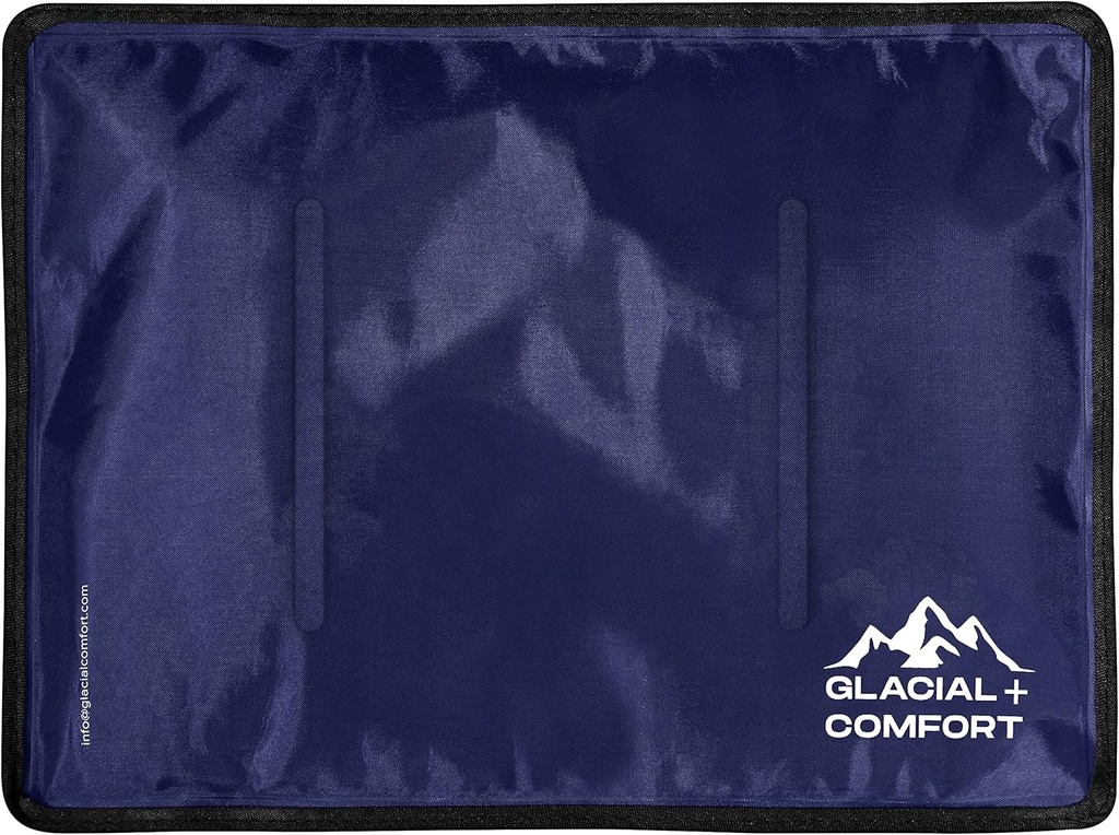 Glacial Comfort Large Gel Ice Pack for Injuries Reusable - (15 "x 11") Cold Pads for Back Pain, Hip, Lupe, Shoulder, Strains, Migraine & Postpartum Recovery, Flex Technology