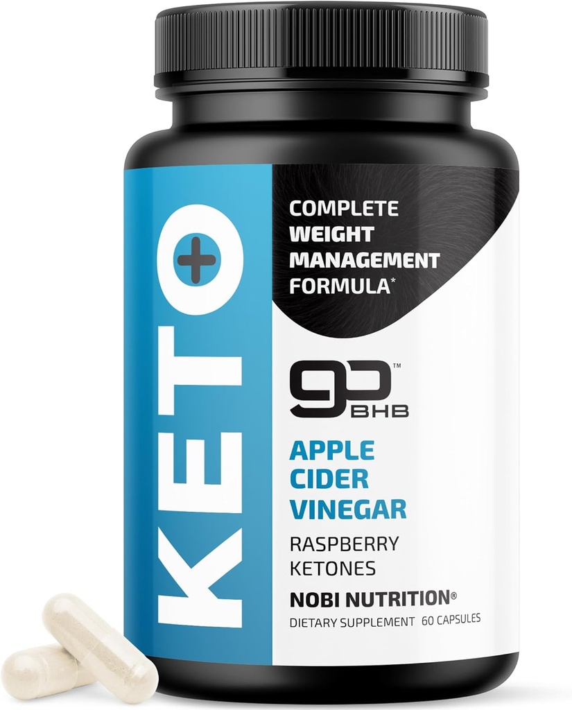 Keto Pills dengan Apple Cider Vinegar, The Mother & BHB 124; 10000mg GoBHB Ketones & Raspberry Ketones untuk Metabolisme, KecV (Keto Diet Support 124; Gluten- Free Suplemen 124.60 Capsules)