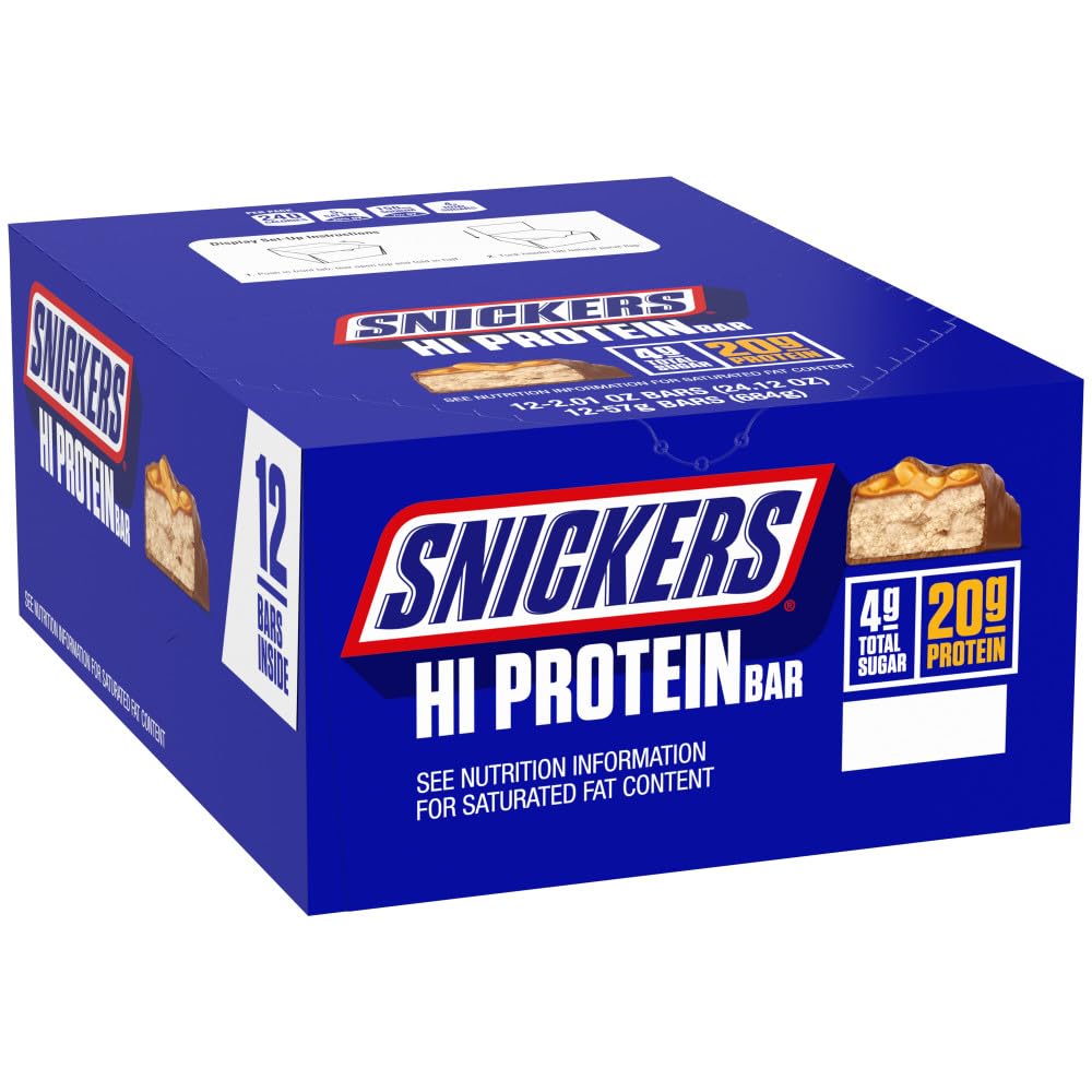 SNICKES Peanut & Caramel Hi Protein Bar, 24.12 oz, 12 ct Box