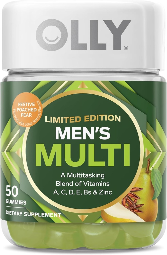 Multi milik OLLY Men, Vitamin A, C, D, E, B, Zinc, Edisi Terbatas, Pedagang Beracun 50