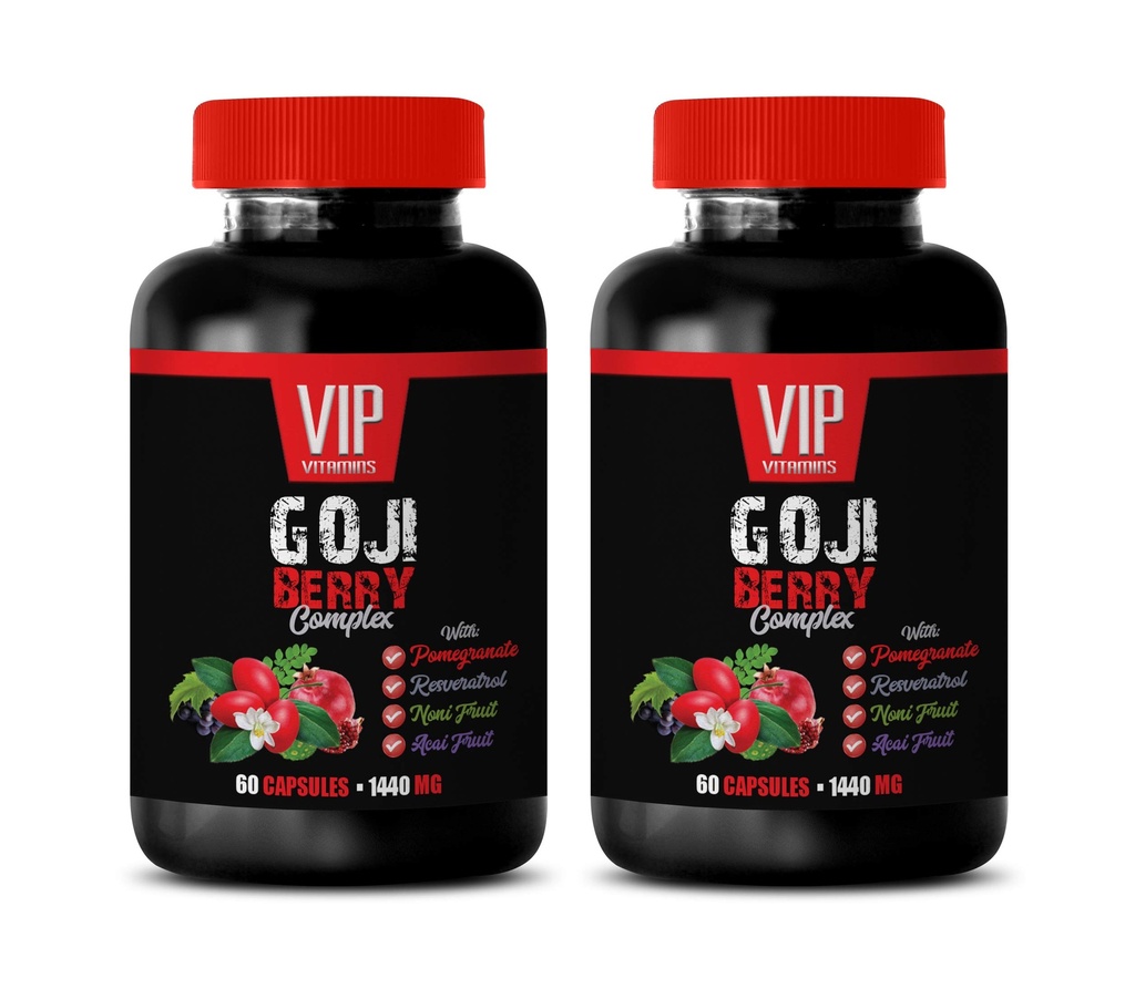 antioksidan suplemen - GOJI BERRY KOMPLEX - dengan POMEGRANATE, RESVERATROL, NONI, ACAI - PAPAL vitamin e untuk kulit - suplemen gizi antioksidant - vitamin antioksidan - 2 Bot 120 Caps