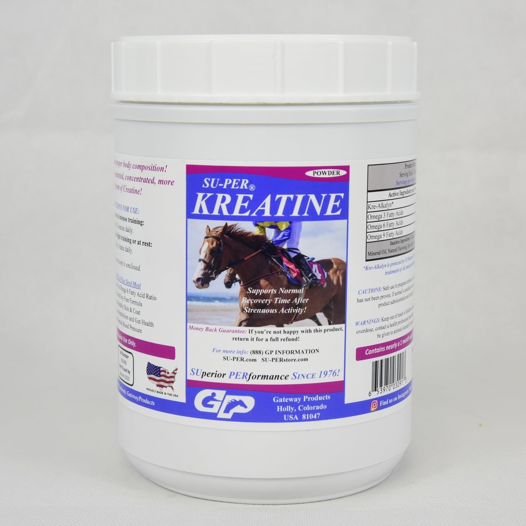 Sul-PER Kretine Energy Horse Supplement - Supports Energy Production, Stamina and Endurance - Equine Creatine Creatine Supplement with Kre-Alkalyn - 2.5 Pound, (2 Pack)