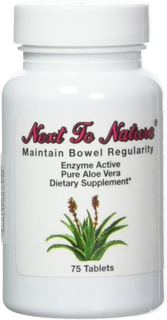 Di sebelah Tablet Alam: Herbal Aid untuk Regularitas, Aloe Vera Dietary Supplemen, 75 tablet