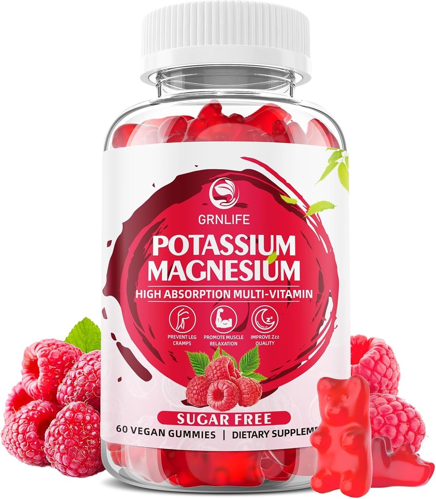 Potassium Magnesium Sugare - Free Raspberry Flavors, 60 Count