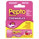 Pepto Bismol Pocket Chewable Tablet untuk Nausea, Heartburn, Interrubition, Upset Stomach, dan Diare - 5 Symptom Fast Relief, Cherry Flavor 24 ct