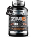Iron Labs ZM6 - 3 Bulan Suplai - Zinc Magnesium Aspartate Suplemen - 180 Vegetarian Capsules - Magnesium dan Zinc Suplemen untuk Pria & Perempuan