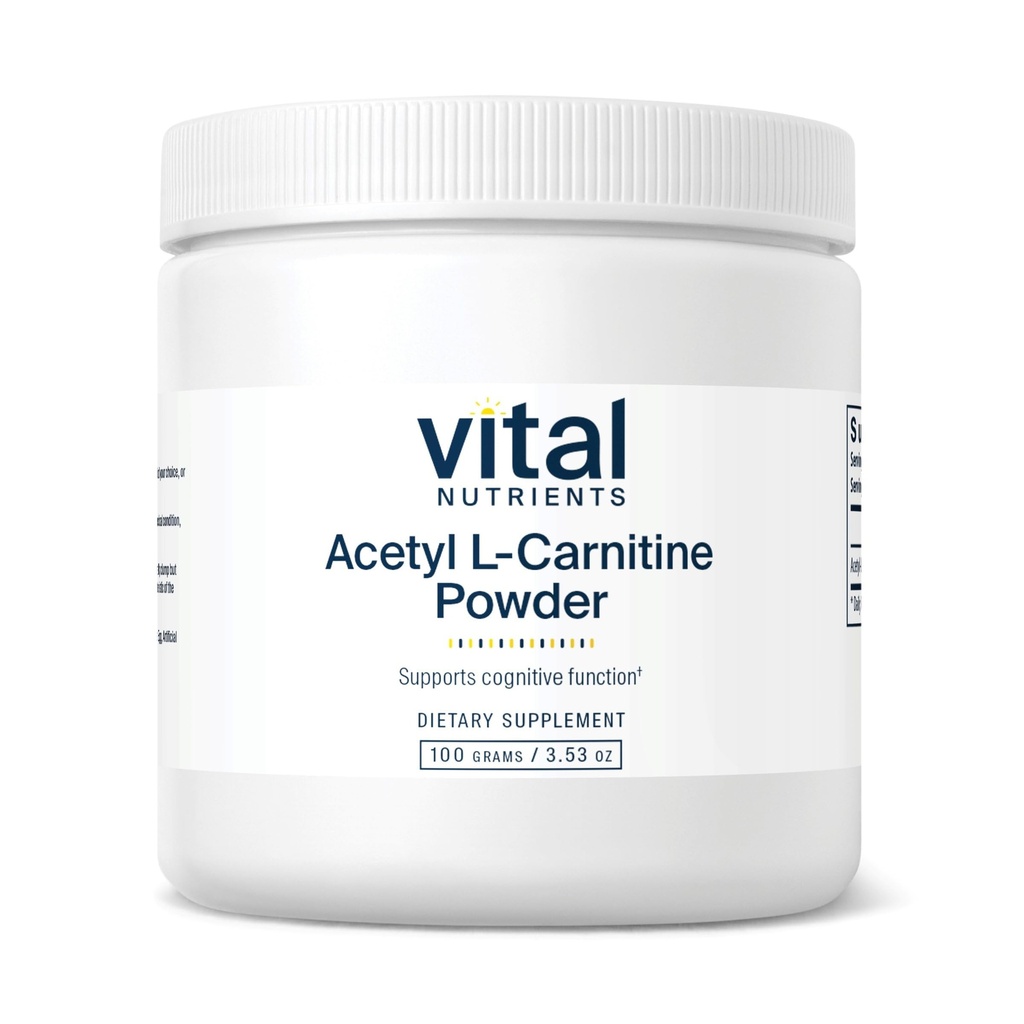 Visi Nutrients Acetyl L- Carnitine Powder 124; Brain, Memory, dan Kognitive Supplemen * Ace4; Vegan 124; Gluten, Daired, Soy Free 124; Non-GMO 124; 100 Grams