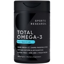 Penelitian Olahraga ® Total Omega-3 Fish Oil 2200mg - Dibuat dari Antartika Krill w / Astaxanthin, Salmon Sockeye Liar & Alaska Pollock - 960mg EPA & DHA - 120 Softgels