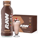 RAW Ready-To-Drink Protein Shake, Chocolate - RTD Protein Minuman dengan Minuman Grass-Feed Whein Isolate untuk Post-Workout - Zero-Sugar & Gluten- Free Meal Replacement Minum & Sarapan Shake, 12 Fl Oz