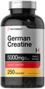 Horbaach Jerman Creatine Monohydrate 124; 5000mg 14; 250 bubuk Capsules 14; Non-GMO & Gluten Free Supplemen