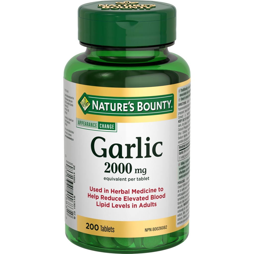 Nature 's Bounty Garlic 2000mg, 200 tablet
