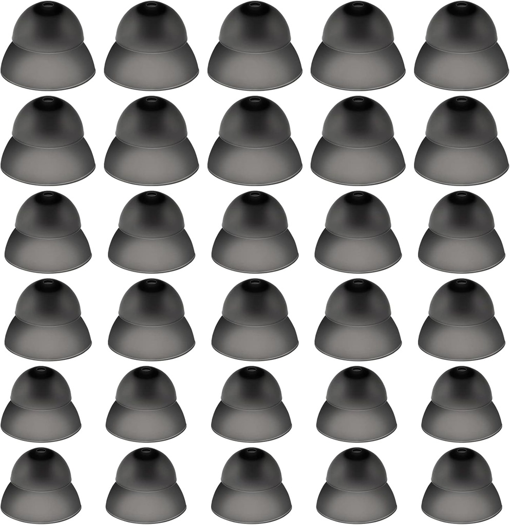 30 Pcs Dome Hearing Aid Silicone Hearing Aid Domes Hearing Aid Power Medium Power Small Close Ear Tips Hearing Large Power for Hearing Ressure Accesories (Black)