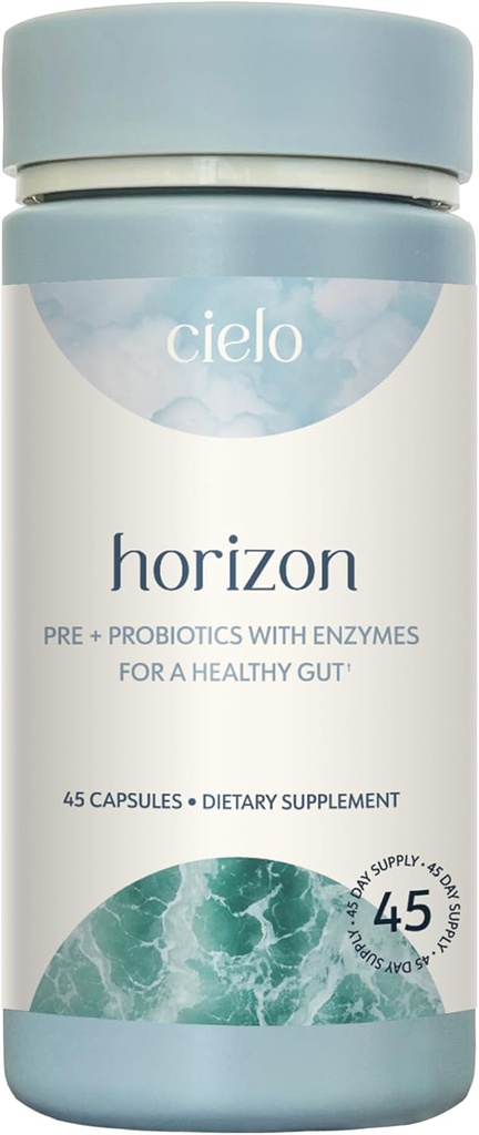 Cielo Daily Horizon Prezyon- Programs untuk Pria dan Wanita - Data harian 20 Milyar CFU untuk Kesehatan Gut Dewasa - Berisi Enzymes Digevigal Campuran untuk Divalry of Nutrients (Suply 45 Hari)