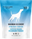 Om Mushroom Matrix Maksimal Pemulihan Busur Pet Mushroom, Mendukung Kesehatan Optimal & Senior Untuk Anjing & Cats, 200 Grams, 7.1 oz
