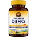 Vitalitown Vitamin D3 K2 Suplemen, Vitamin D3 100000 IU Vitamin K2 (MK7) 200 mcg, 90 Softgel, Non-GMO, No Gluten & Soy, for Bone, Teeth, Immune & Heart Health