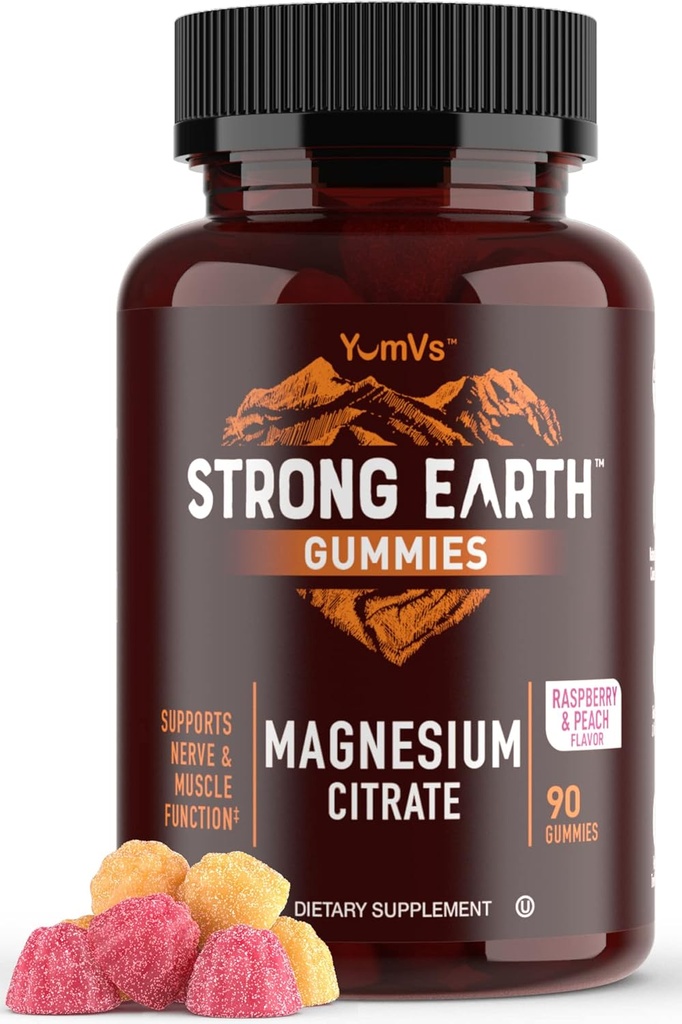 Bumi Kuat - Magnesium Citrat Gummies untuk Dewasa 250mg (90 Count) - Tenang Gummies - Vegan Magnesium Gummies - Tambahan Perempuan, Pria, Remaja
