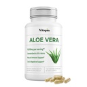 Organik Aloe Vera Capsules 20% Suplemen Alear - Konsentrat Inner Gel Murni - Digetical, Gut Health, Skin, Imune Dukungan - 120 Cacah - Non-GMO, Gluten- Free, Vegan