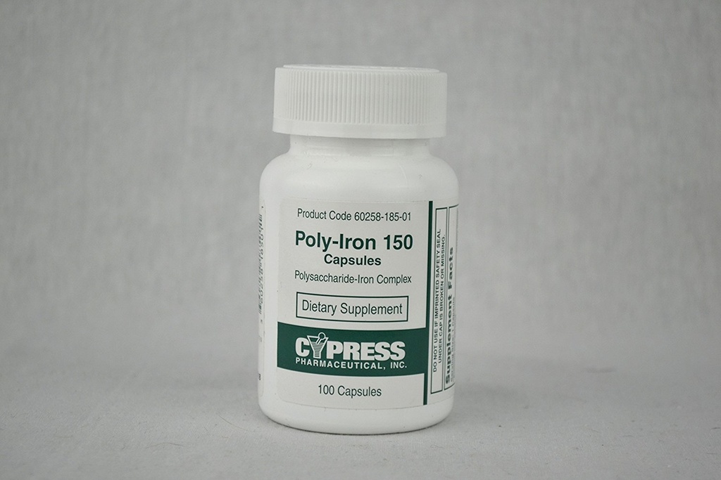 Cypress Poly- Iron 100 Caps bertentangan dengan Niferex 150Mg - Kotak 100 - Model 185-01 [Kesehatan dan Kecantikan]