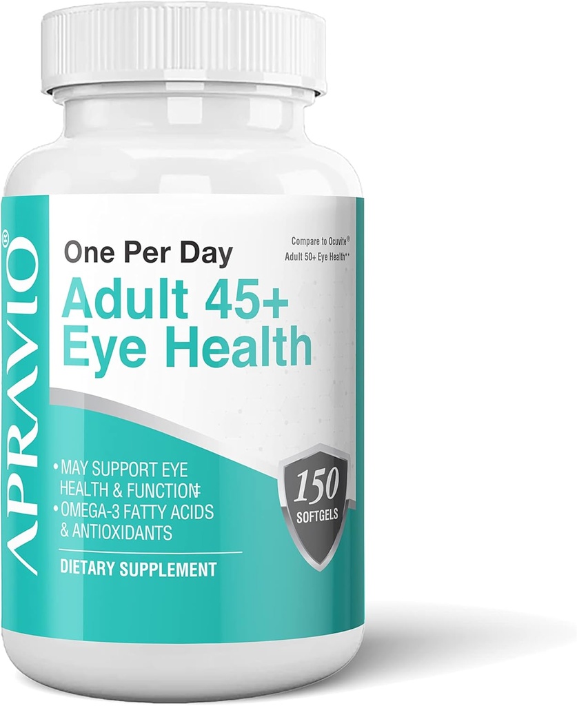 Dewasa 45 + Eye Health Eye Vitamin w / Vitamin C, Vitamin E, Zinc, Copper, & Omega-3 Fatty Acids for Vision Health & Eye Protection, 150 Softgels