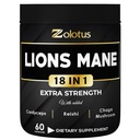 Zolotus Lions Mane Mushroom Capsules dengan Cordeyceps, Elderberry, Ginkgo Biloba, Bacopa - 60 Capsules