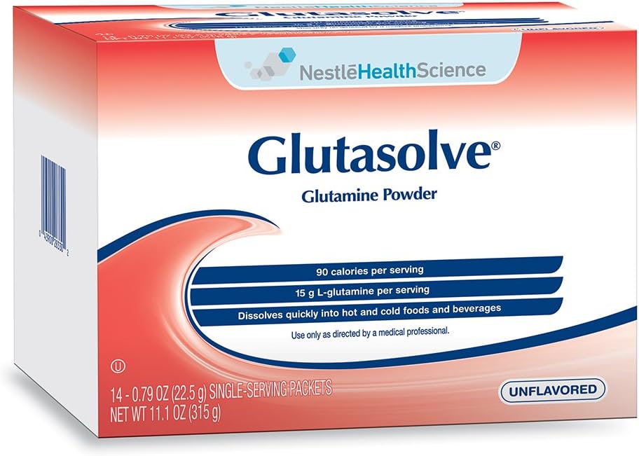 Glutamemecahkan Glutamine Powder, Unflafeted, 0.79 Oz Packet, 14 Pack