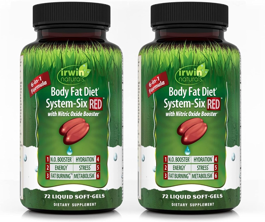 Irwin Body Fat Diet System- Enam RED - 72 Liquid SoftGels - 2 Pack