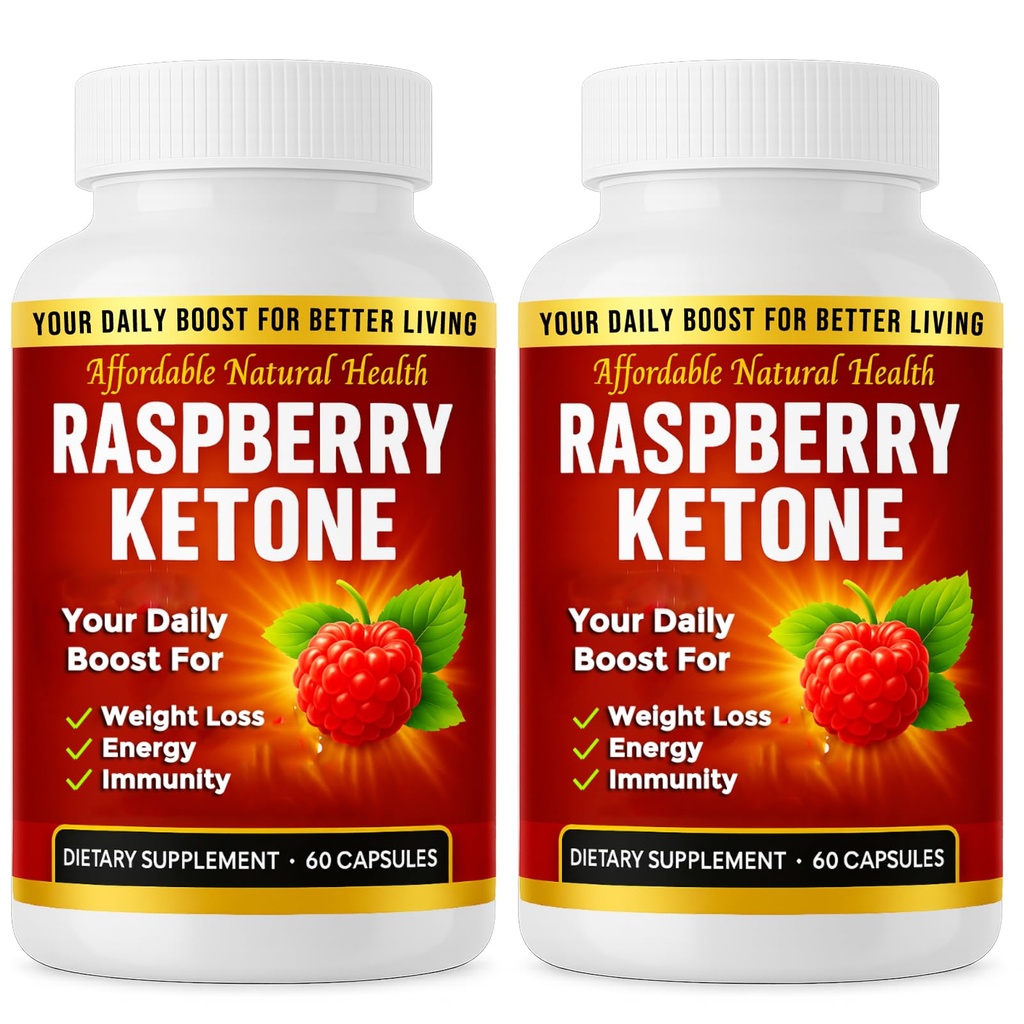 Raspberry Kesule Capsules, All- Natural Formula Mula, May Dukung Aktif Lifestyle, 1000 mg Suplemen, 120 Capsules (Non Vegan), 4 Bulan Suply, Vegan Raspberry Ketone, Non GMO