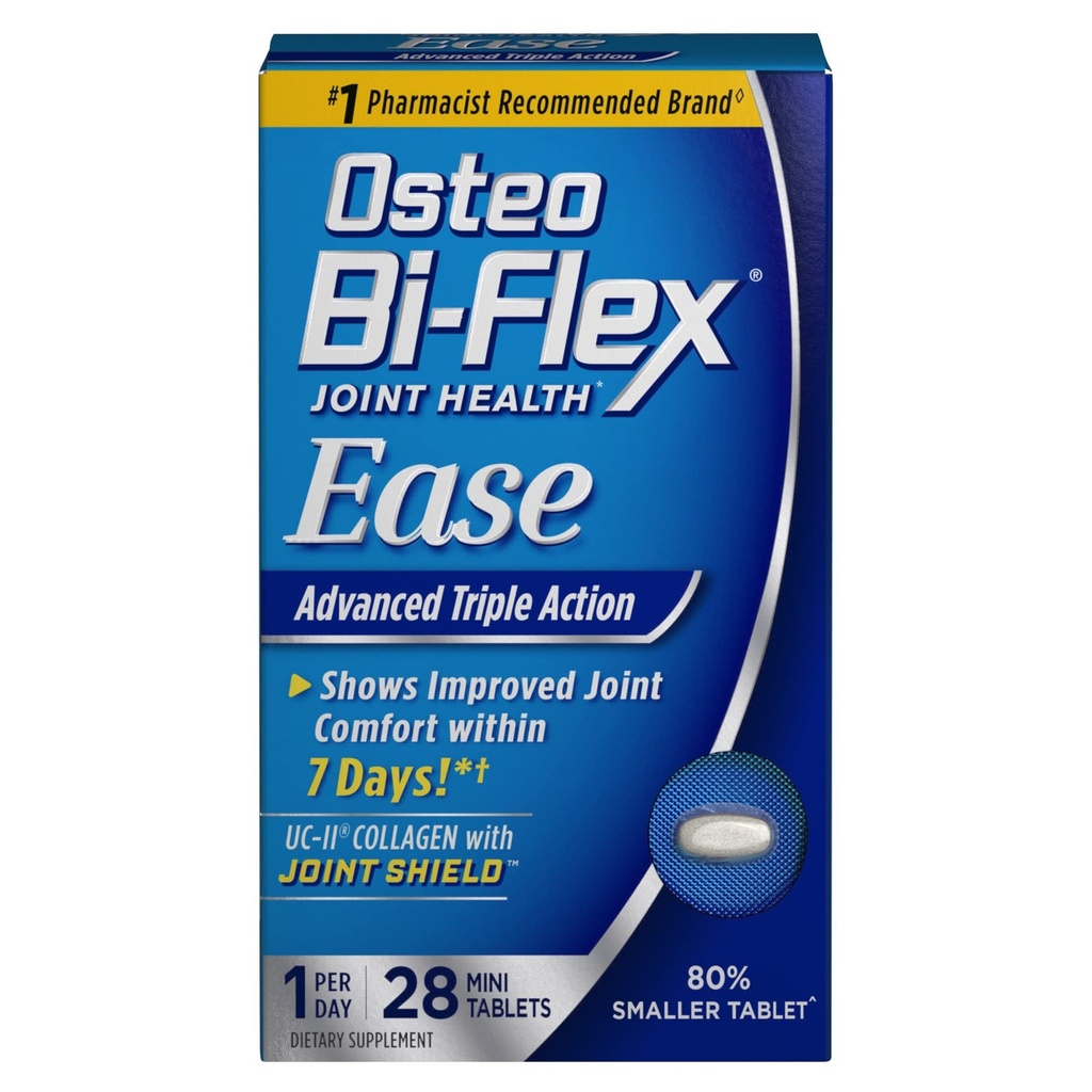 Osteo Bi- Flex Gabungan Kesehatan Kemudahan Lanjutan Triple Action Mini Tab - 28 ct, Paket 3
