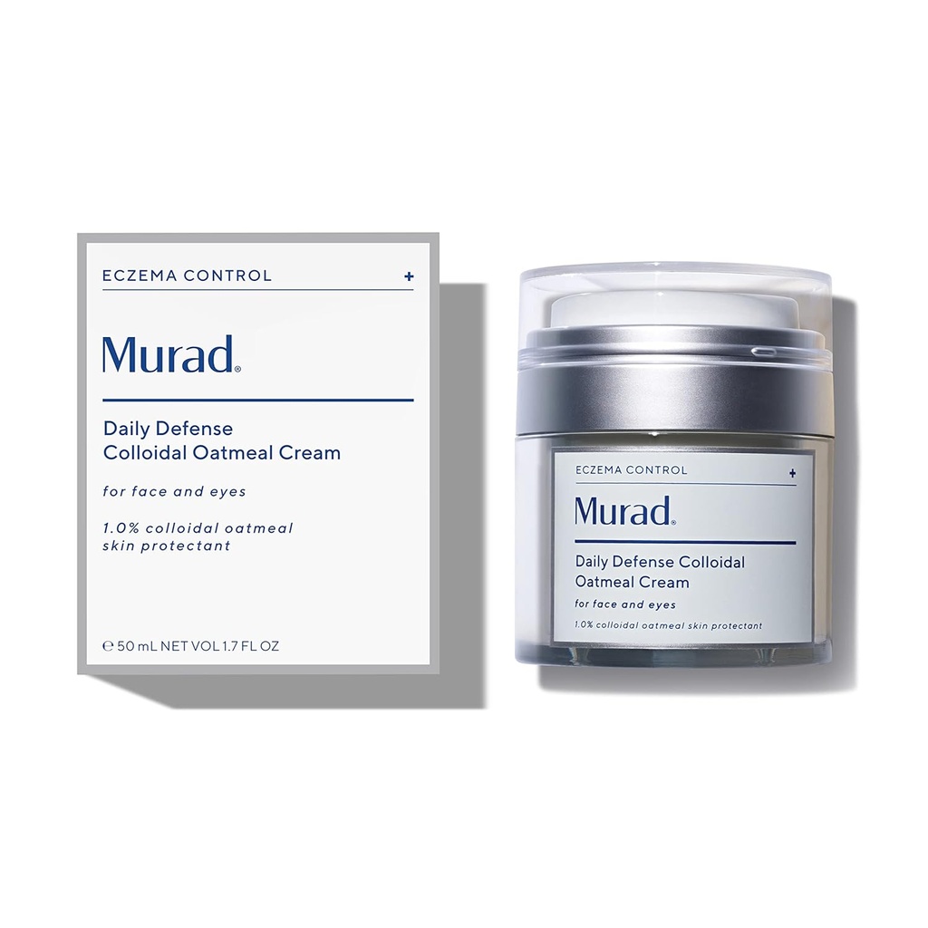 Murad Eczema Control Daily Defense Compleidal Oatmeal Cream - Redness and Itch Relief Face Moisturizer - Soothing and Hydrating Skin Care Treatment, 1.7 Fl Oz