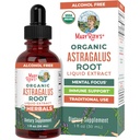MaryRuth Organics Astragalus Root, Sugar- Free, USDA Organik, Astragalus Ekstrak untuk Dukungan kekebalan dan Fokus, Herbal Liquid Drops, Non- GMO, Vegan, 1 Fl Oz