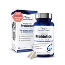 1MD Nutrition Complete Progetic Platinum - w / Pregities and Provinsi for Digetical Health - Probiotic Suplemen Perempuan & Men - Lebih dari 50 Milyar CFU 11 Strains Dairy- Free - 30 Caps
