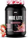 REDCON1 MRE Lite Whole Food Protein Powder, Strawberry Shortcake-Low Carb & Whey Free Meal Replacement with Animal Protein Blends - Easy to Digest Suppplemen Dibuat dengan MCT Oils (30 Servings)