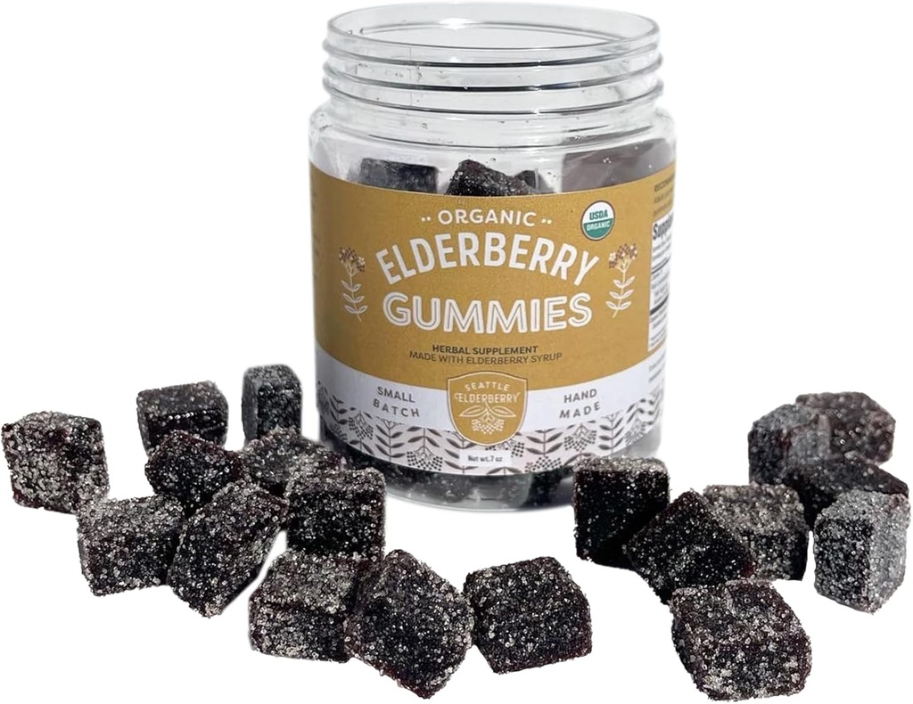 Gummies - Lezat, Gluten- Bebas, Glatin- Free Herbal Suplemen dengan Benefits Mampu Dibuat dari Hanya Organik Ingredisasi dalam Small Batches di USA - 7oz