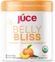 Júce Belly Bliss, Peachy Greens, 30 porsi, Progities + Greens, Bloating Dukungan dengan Plant-Based Digetical Enzymes, Dietary Supplement Powder - oleh Terra Kai Organics