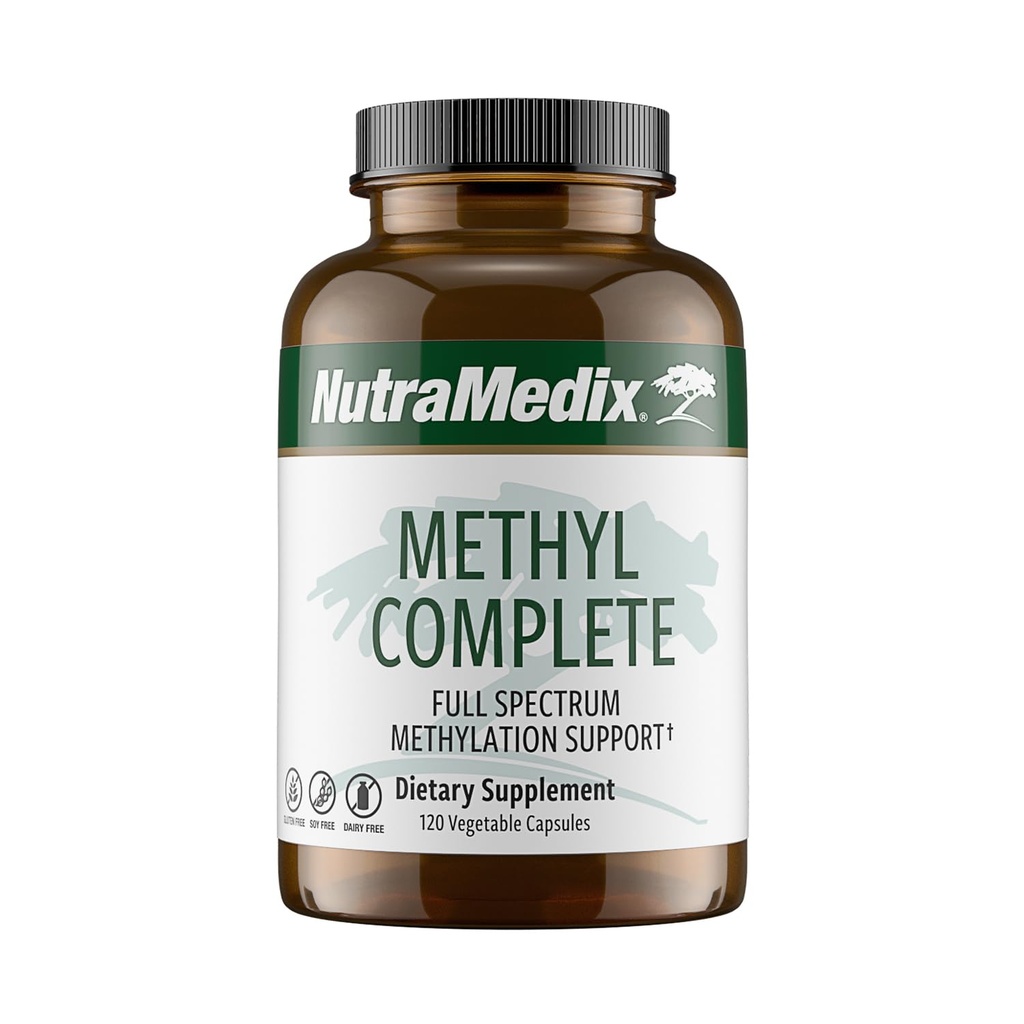 NutraMedix Metil Complete - Complete Methylation & Energy Support Kapsul - Vitamin B2, B6, B12 & Folate - dengan Creatine Monohydrale & Betaine Anhidlous (120 Count)