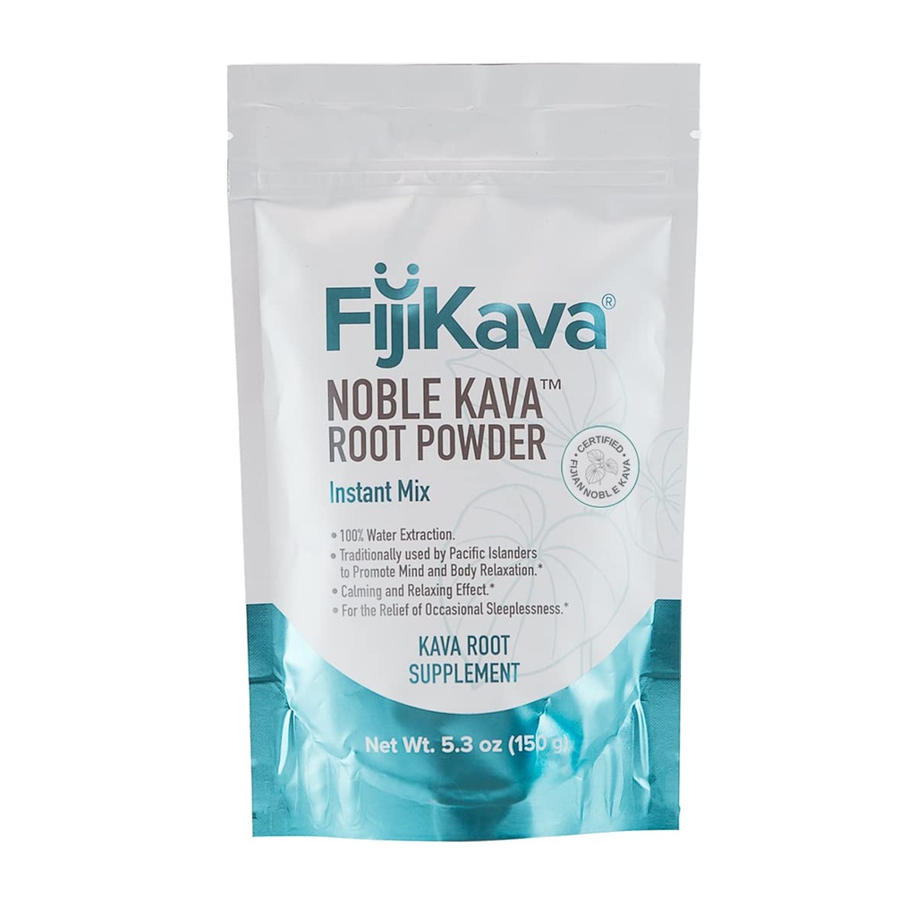 FijiKava Instant Kava Powder 150g - Premium Kava Root Powder dengan Tinggi Kavachone Content - Bantuan Relaxation Natural untuk Kesetaraan, Stress Relief, dan Sleep Dukungan - Enin-to- Mix